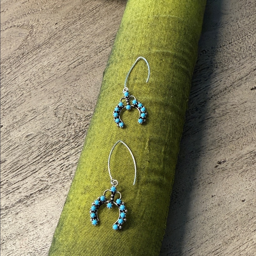 Elegant Silver and Turquoise Earrings